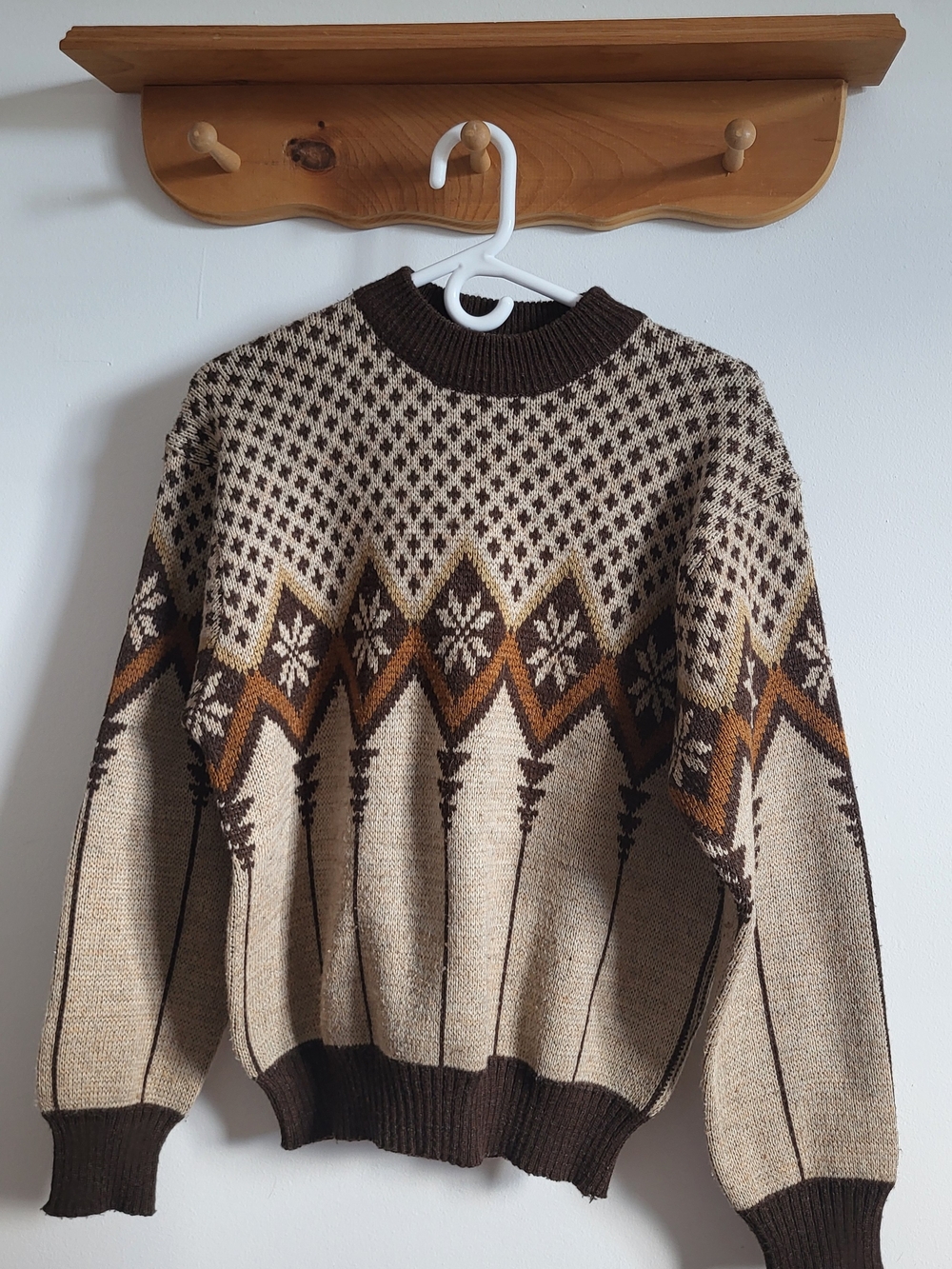 Vintage Crewneck in Brown and Cream